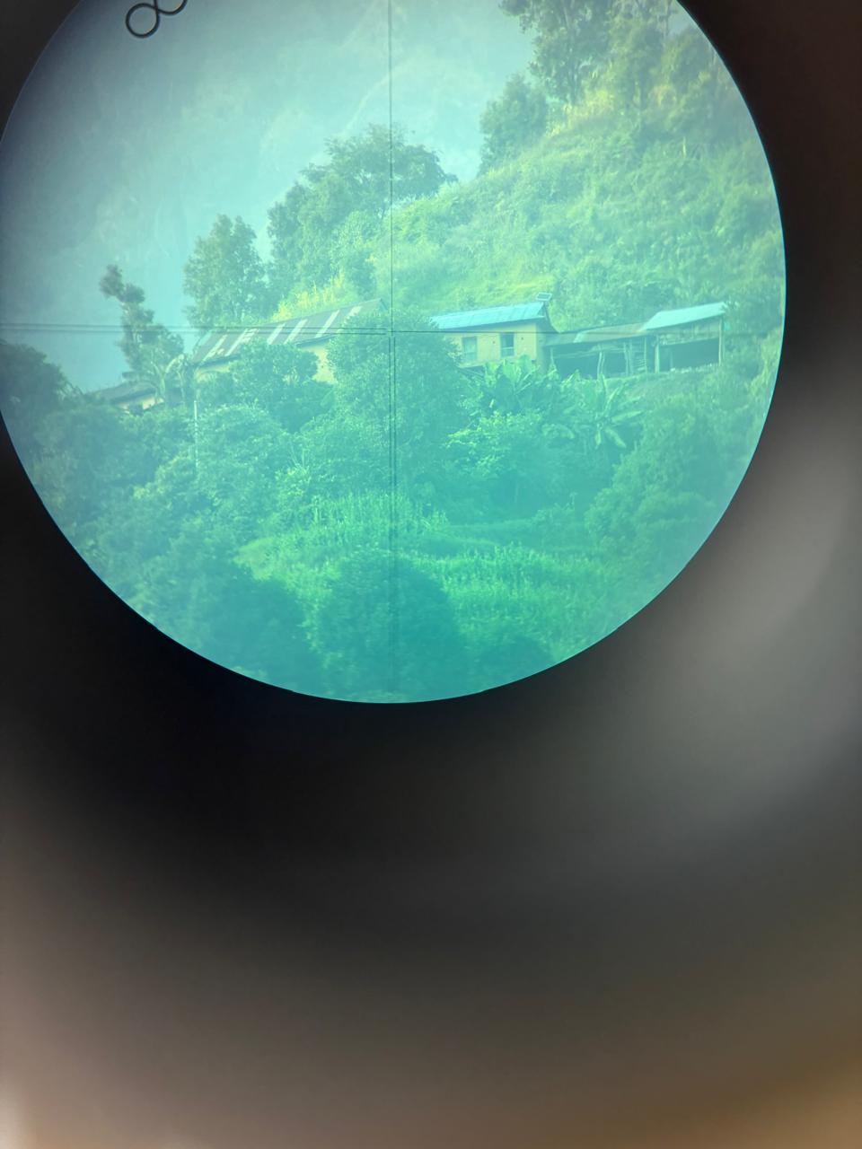 Surveying field view through the instrument