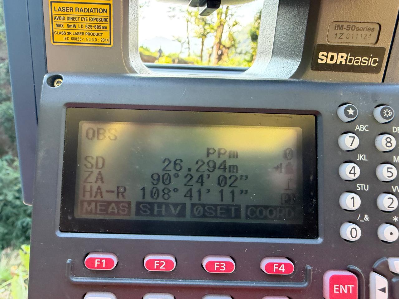 Total Station field measurement