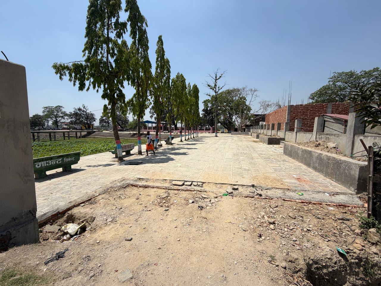 Tourism infrastructure project photo 12: Flagstone-paved visitor area and access route